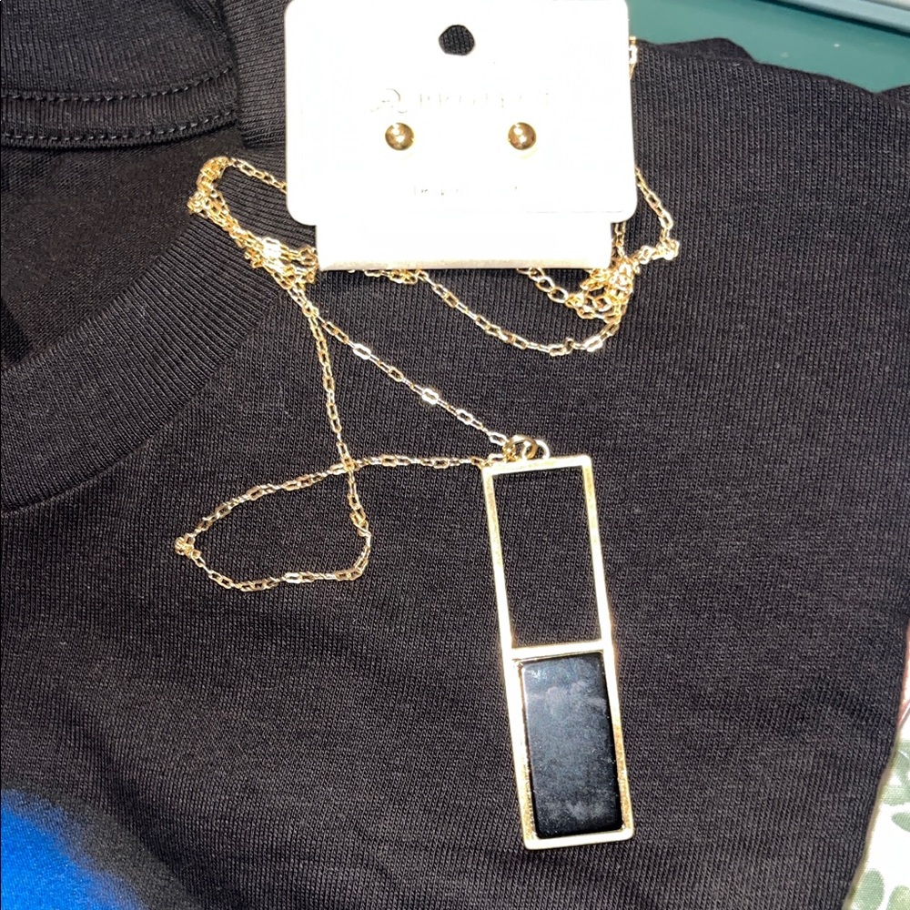 Y/Project Gold Necklace With Rectangular Pendant - image 2